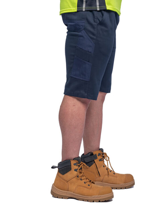 work short stretch cargo navy blue