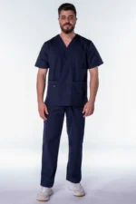 male navy scrub top