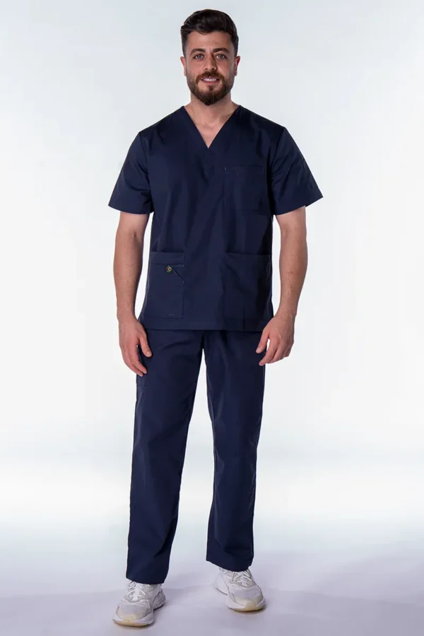 male navy scrub top