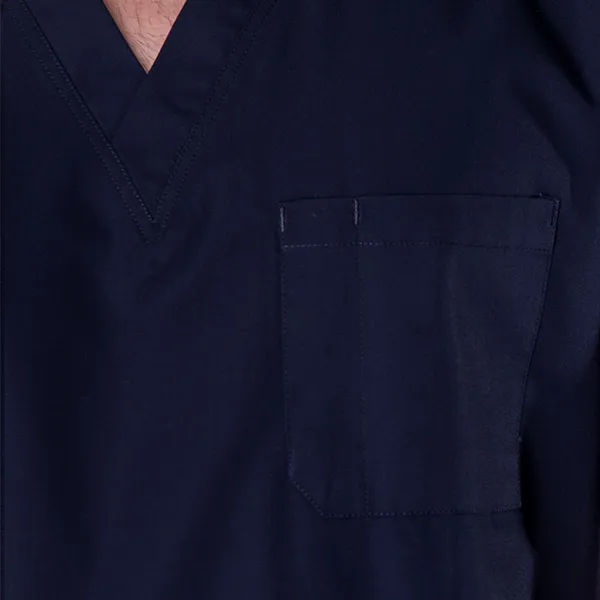 Buy Navy Unisex Scrubs Set – Stylish & Durable | ABC WORKWEAR 2 Chest pocket