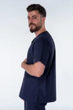 male navy scrub top