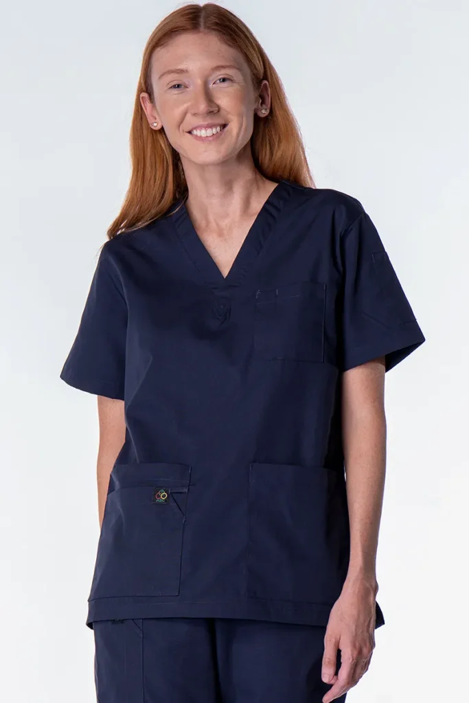 scrub top navy