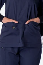 women scrub top navy
