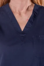women scrub top navy
