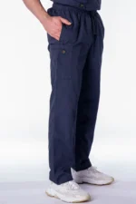 men scrub pants navy