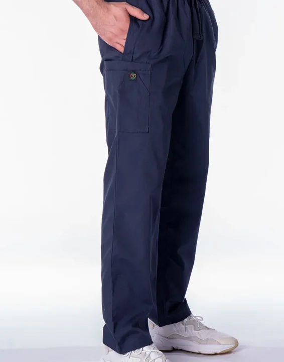men scrub pants navy